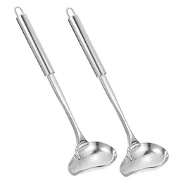 Spoons 2 Pcs Sugar Spoon Stainless Steel Sauce Mini Ice Cream Scoop Tea Ladle Set