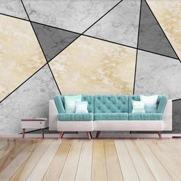 Wallpapers Milofi Custom Large Wallpaper Mural 3d Minimalist Creative Abstract Geometric Gold Foil Matte Background