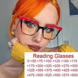 Sunglasses Square Colourful Magnifying Glasses For Reading Women TR90 Anti Blue Light Computer Eyewear Hyperopia Eyeglasses