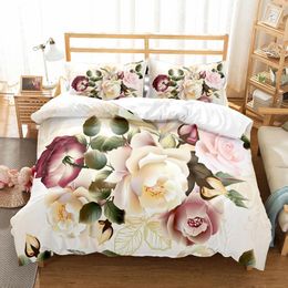 Bedding Sets Flower Duvet Cover Set Comforter Double Single King Size For Kids Teens Adults Quilt With Pillowcase