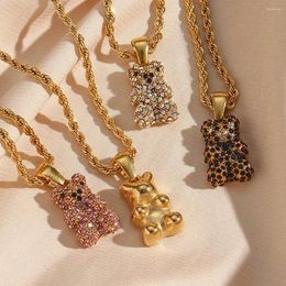 Pendant Necklaces Fashion Bohemia Lover Crystal Bar Necklace Women Girl Korean Design Animal Collar Jewellery