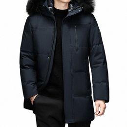 winter Jacket Men Down Jacket Winter High Quality Brand Down Parkas Men White Duck Down Coat Hooded Thick Warm Lg Padding 28PN#
