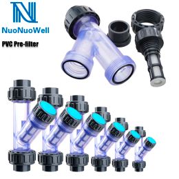 Accessories NuoNuoWell Transparent PVC Pastic Y Type Filter Sediment Strainer Factory Dosing Pump Accessories Home Water Prefilter 2063mm