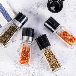 Storage Bottles Kitchen Seasoning Tool Adjustable Fine Grinding Spice Jars Set For Home With Handheld Mill Pepper