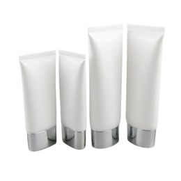 Lastoortsen 24 X 100g 50g Empty White Pet Soft Mildy Wash or Butter Tube for Cosmetic Using 100cc Cosmetic Cream Packaging