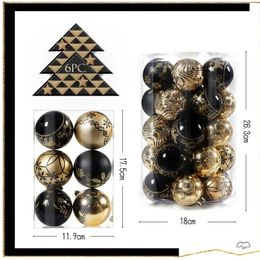 6PCS 6CM BACK BALL DECORACJA DECORACJA PINECONE ŚWIĄTEK TREED TREED ODDZIAŁY DO HOME NAVIDAD Nowy Rok 2023 Decor Akcesoria