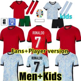 24 25 Euro Cup Portuguesa Portugal Soccer Jerseys Ruben Ronaldo Portugieser 2024 2025 Portuguese Football Shirt Men Kids Kit Sets Team Portugals Tops