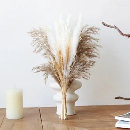 Decorative Flowers Fluffy Pampas Dried Bouquet Boho Home Room Decor Tail Grass Reed Flower Wedding Arrangement Decoration