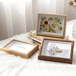 Frames 1pc Wood Three-dimensional Hollow Picture Frame DIY Handmade Dried Flower Inspirational