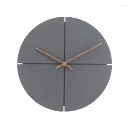 Wall Clocks Minimalist Household Wooden Nordic Clock Personality Practical Mute Elegant Black Living Room Kitchen Decoration