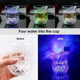 Mugs Creative LED Automatic Flashing Cup Luminous Wine Beer Whisky Cold Drink Mug For Bar Club Party Supplies Wedding Decoration