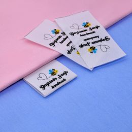 accessories Sewing labels / Custom brand labels, Clothing labels, Sewing, Fabric 100% cotton, custom text (FR101)
