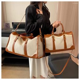 Storage Bags Fashion Large Travel Bag Women Cabin Tote Handbag PU Leather Waterproof Shoulder Weekend Gym Portable