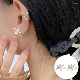 Stud Earrings 925 Sterling Silver Flower For Women Girl Simple Fashion Plant Lris Design Jewelry Birthday Gift Drop