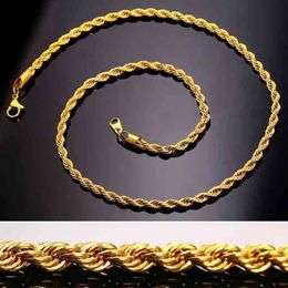Halsbandskedja titanium stål herr trendiga enkla rostfria stål hip-hop halsband smycken kedjor gåva bulk2396
