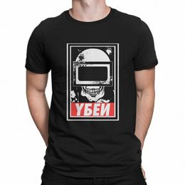 tagilla Helmet Mask T Shirts for Men 100% Cott Vintage Round Neck Escape From Tarkov Tee Shirt Short Sleeve Clothing Printed h7MG#