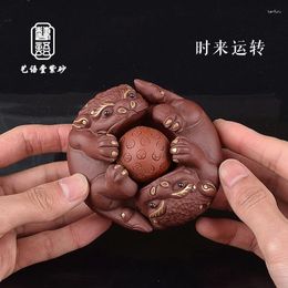 Tea Pets Purplue Sand Pet Money Drawing Pi Xiu Supportable Boutique Handmade Tray Carve Decoration Personality Good