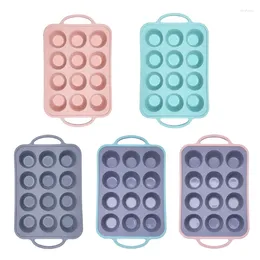 Baking Moulds Silicone Mousse Moulds 12 Cup Bakings Dessert Round Shaped Chocolate