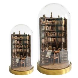 Miniatures Miniature Gothic Bookshelf Creative Mini Library Anxiety Bookshelf The Bay Library Miniature Bookcase Decoration Home Decor Gift