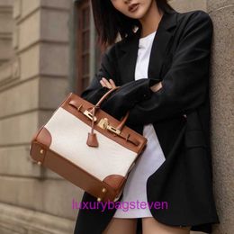 10a Top Quality Bag Women Purse Hremms Birkks Designer Tote Bags Canvas Patchwork Leather with Contrasting Colors Carrying One Shoulder with Real Logo