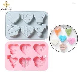 Baking Moulds Diy Heart Silicone Chocolate Jelly Mould Reusable Tools Kitchen Pastry And Bakery Accessories For Fondant Cake Decoration