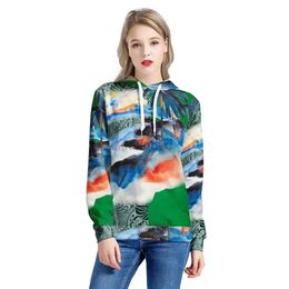 Women's Hoodies Sweatshirts Hot Sell Halloween Polynesian Fiji French Traditional Tribal Pattern Womens Long Sleeve Fall Ladies s Hooded Hoodie 24328