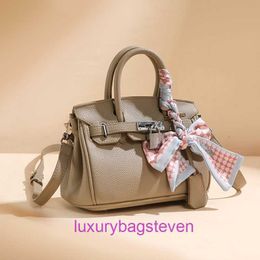 Wholesale Hremms Birkks Top Original Tote Bags Online Shop Mini Bag for Women 2024 New Fashion Versatile Leather One Shoulder Crossbody with with Real Logo