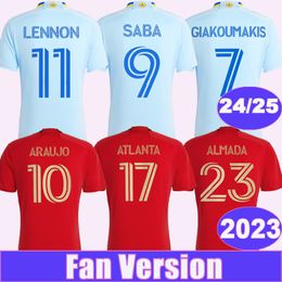 2024 25 Atlanta United Mens FC Soccer Jerseys SABA GREGERSEN 2023 MARTINEZ SOSA ARAUJO BARCO ROBINSON Home Away Football Shirt Short Sleeve Uniforms