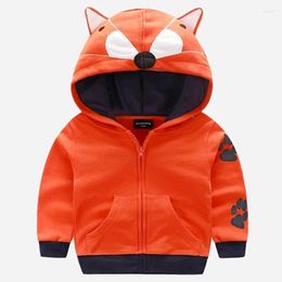 Jackets 2024 Spring Autumn Baby Tops Boy Clothes Korean Casual Cartoon Coat Hooded Zipper Cotton Long Sleeve Outerwear Kids Jacket BC117