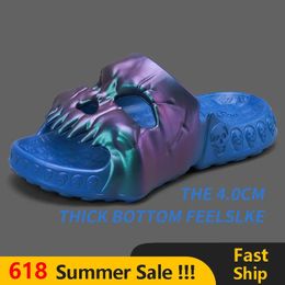 Slippers 616 Women Pillow Men Indoor Outdoor Non-Slip Comfortable Shoes Skull Cloud Slides Trend Beach Sandals Mens 240315 S 852 s