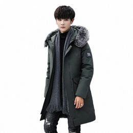 new Fi Autumn Winter Outwear Down Jacket Men Windproof Fur Hooded Duck Down Parka Male Lg Thick Warm Coat JK-809 Y0t9#