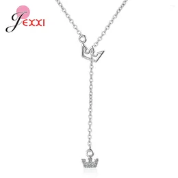 Chains 925 Silver Needle Wholesale Female Jewellery Cute Luxury Pendant Golden Necklace For Woman Girl Party Gift