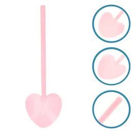 Disposable Flatware 100pcs Plastic Spoon Heart Shaped Spoons Ice Cream Cake Dessert