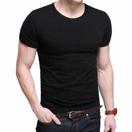 2024 MRMT Lycra Men's T-Shirts Short Sleeve Casual Men T Shirt O-Neck Slim Solid Colour Man T-Shirt For Male Tops Tees Shirt q9eD#