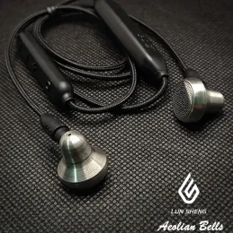 Earphones LUN SHENG AEOLIAN Bells Metal Flat Head Earbuds 13.6mm Circular Composite Dynamic Driver HiFi In Ear Earphone Detachable MMCX