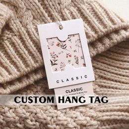 Custom Hang Tag Hallow Out Two Cards Garment Label Clothes Accessory 24032001 240325