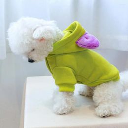 Dog Apparel Pet Clothes Dogs Hooded Sweatshirt Cute Ears Long Sleeves Warm Cardigan Autumn Hoodie Supplies Ropa Para Perros