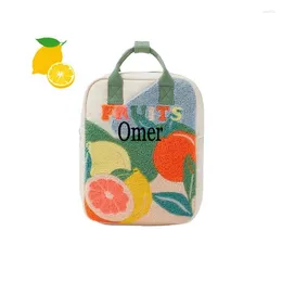 Backpack Personalized Fruit Children's For Girls Cute Versatile Casual Male Students Breathable Lightweight Book Bag