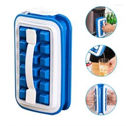 Baking Moulds Ice Tray Portable Foldable Ball Maker Two-in-one Multi-functional Hockey Storage Box Outdoor 36 Grid Cube Mould