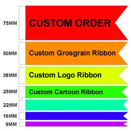 accessories 50/100 yards Custom Ribbon Cartoon Characters Logo Desgin Single Sides Printed Grosgrain Ribbon Personalised Order Wholesale