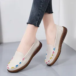 Casual Shoes 2024 Spring Autumn Women Flats Platform Loafers Ladies Comfort Wedge Moccasins Slip On Shoe For Plus Size 41