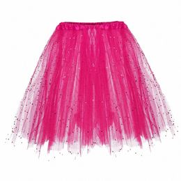 girls Skirts Sequins Mesh Pcho Skirt Ballet Dance Rainbow Star Glitter Ball Gown Party Clothes Women Skirt Clothes P04L#