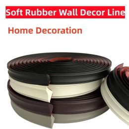 Stickers 5 Metres Home Decoration Soft Rubber Wall Gap Decor Line SelfAdhesive Wall Trim Line Ceiling Baseboard Wall Joint Decor Strip