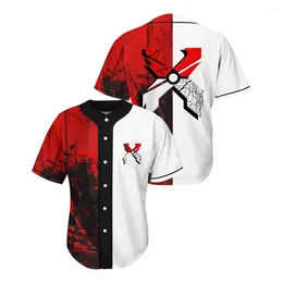 Men's T Shirts EXCISION Merch Baseball Jersey Tops V-Neck Short Sleeve Tee Men Women Streetwear Harajuku Clothes