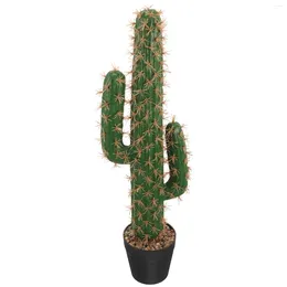 Decorative Flowers Cactus Plants Figurines Artificial Ornament Desktop Decor Landscaping Decoration