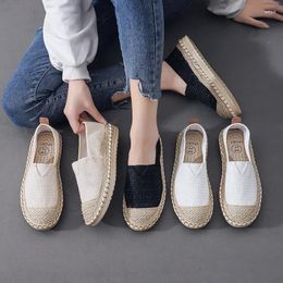 Casual Shoes Summer Women's Fashion Woven Breathable Lightweight Comfortable Canvas For Women Zapatos De Mujer