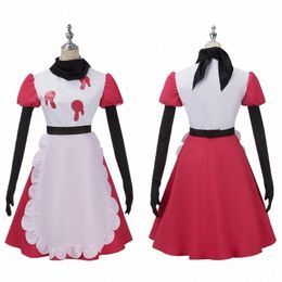 hazbin Niffty Cosplay Costume Maid Dr Sinner Dem Hote for Adult Woman Halen Carnival Christmas Role Play Prop 04xn#