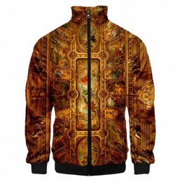 baroque Luxury 2021 Autumn Casual Fi 3D Full Body Print Jacket Men Baseball Jackets Men's Coat Plus Size Sweater Hip Hop F4sa#