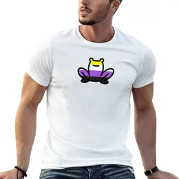 Men's Tank Tops Nonbinary Pride Frog T-Shirt Short Customised T Shirts Men Graphic