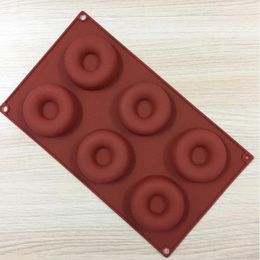 Baking Moulds 6-Hole Cavity Donut Mould Chocolate Sugar Soap Silicone Donuts Shape Bakeware DIY Tools